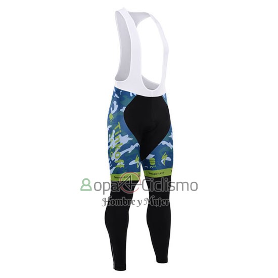 Tinkoff Saxo Bank Ropa Ciclismo Culotte Largo 2015 Mangas Largas Azur y Azul